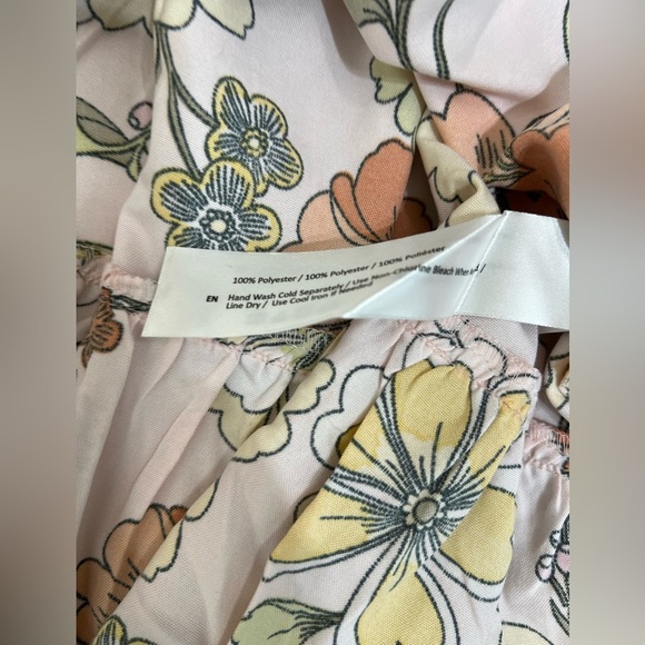 BOG Collective Lottie & Holly Floral Mini Dress Blush Pink Rust Fit N Flare Med‎ - Picture 10 of 12